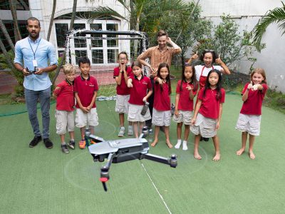 IGS art lesson drone flight